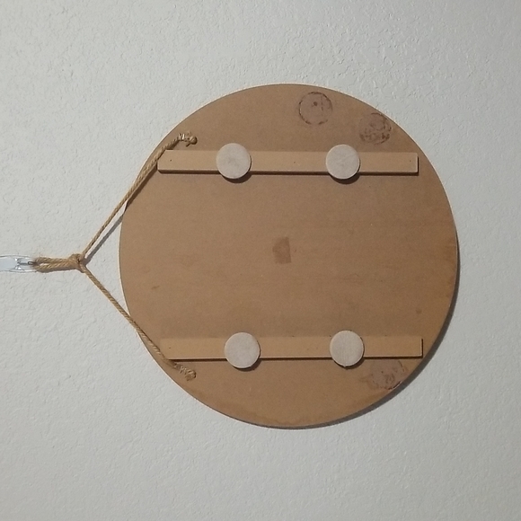 Simply Blessed Round Wall Plaque w/3D Metal Leaf Vines - Picture 2 of 4